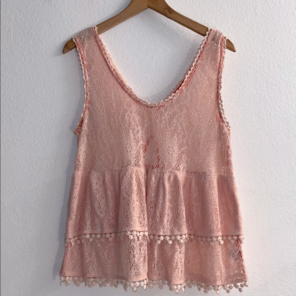 Free People Lace Tank Top Size L